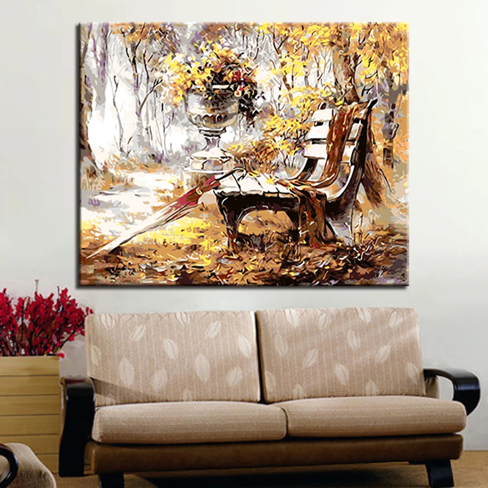 

Creative Oil Painting An Umbrella DIY Painting By Numbers Unique Gift Modern Wall Art Picture Canvas Painting For Home Decor