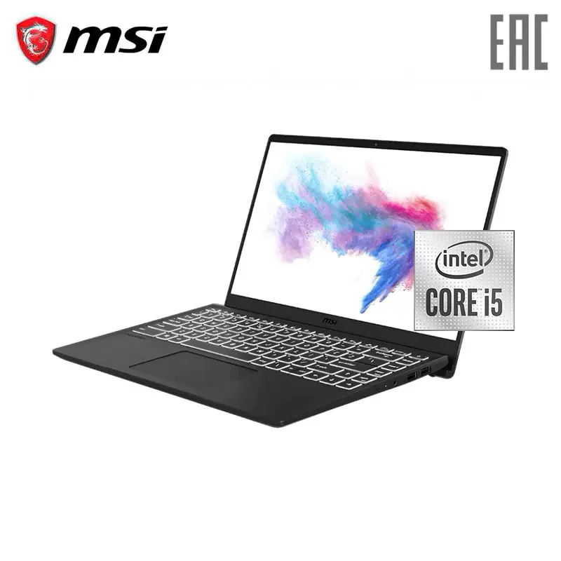 Ноутбук MSI Modern 14&quot FHD/ Intel Core i5-10210U/ 8Gb/ SSD 256Gb/ no ODD/ DOS Cерый (9S7-14D114-450) | Компьютеры и