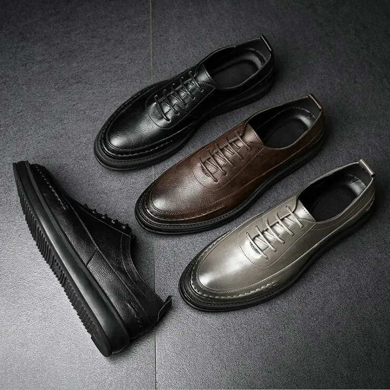 

Black Brown Italian Style Men Formal Leather Shoe Gentleman Dress Suit Shoes Brogue Wedding Party Oxfords for men A57-40