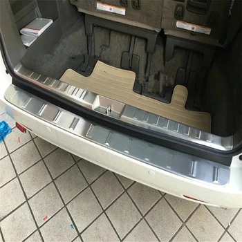 

WELKINRY for Toyota Sienna 2010-2020 rear tail bumper box gate back door sill threshold scuffproof guard plate foot pedal trim