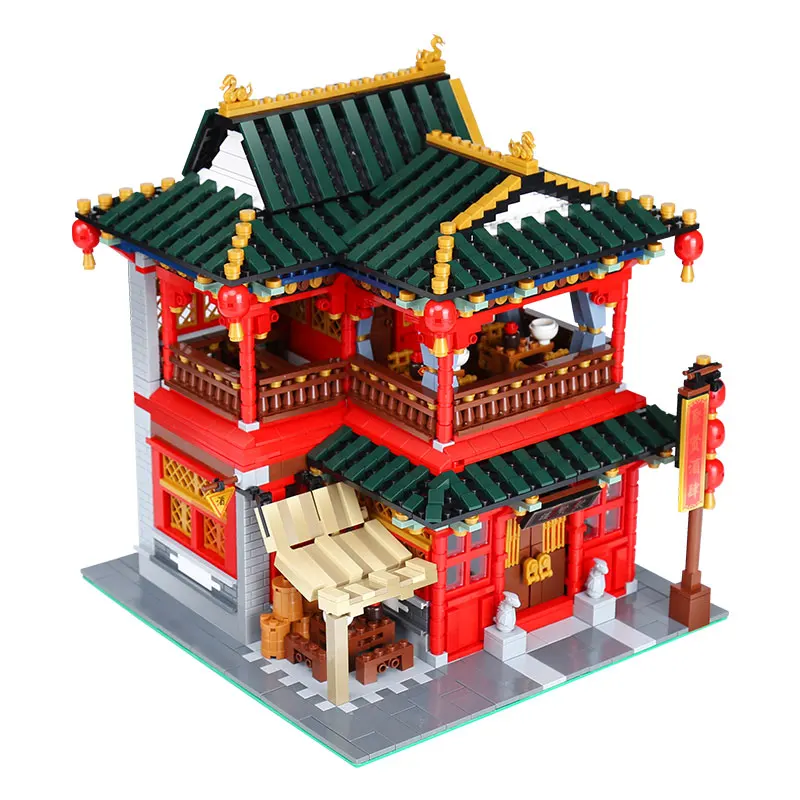 3267 шт. XINGBAO строительные блоки XB-01002 Moc Creator китайская городская серия Китайский паб традиционные китайские архитектурные Кубики Игрушки