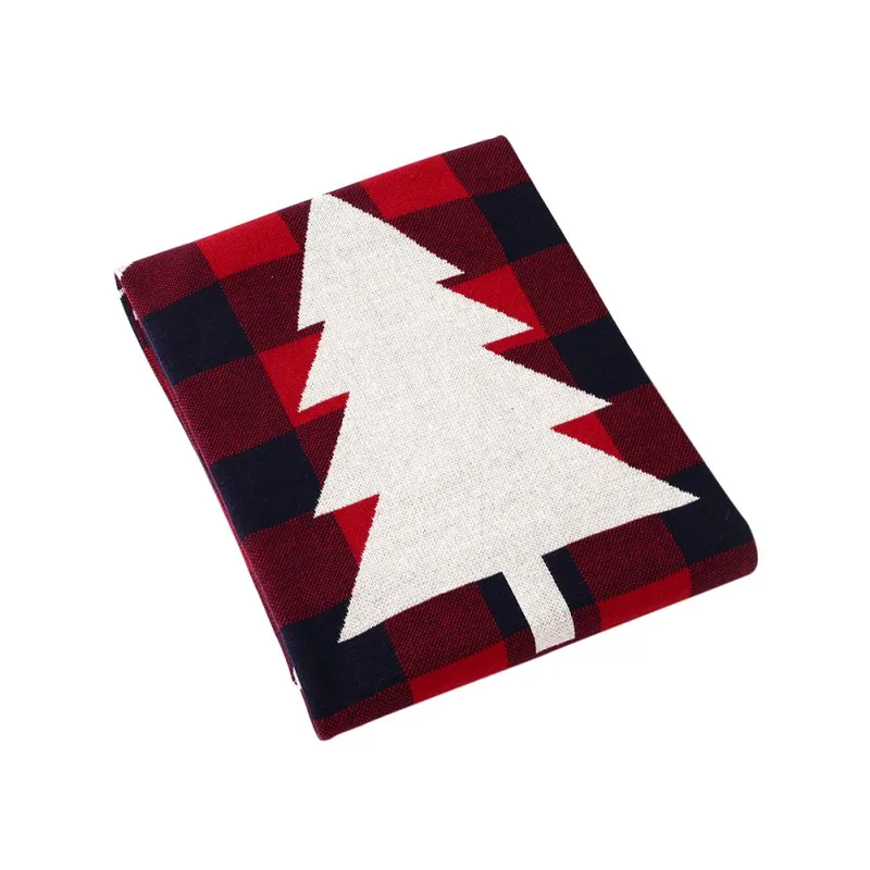 Для новорожденного мягкий теплый одеяла 3 цвета Детские Рождественские елки печать постельные принадлежности для сна пеленать комфорт