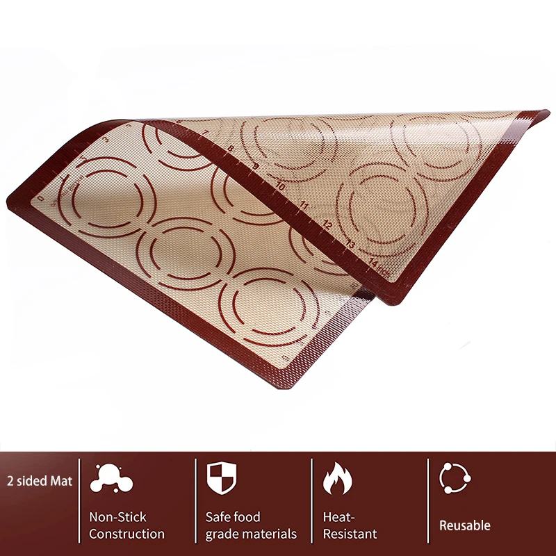 Macaron Silicone Baking Mat Pad Liner for Bake Pan Non-stick Heat Resistant Kitchen Oven Dough Rolling Pastry Tool Accessories