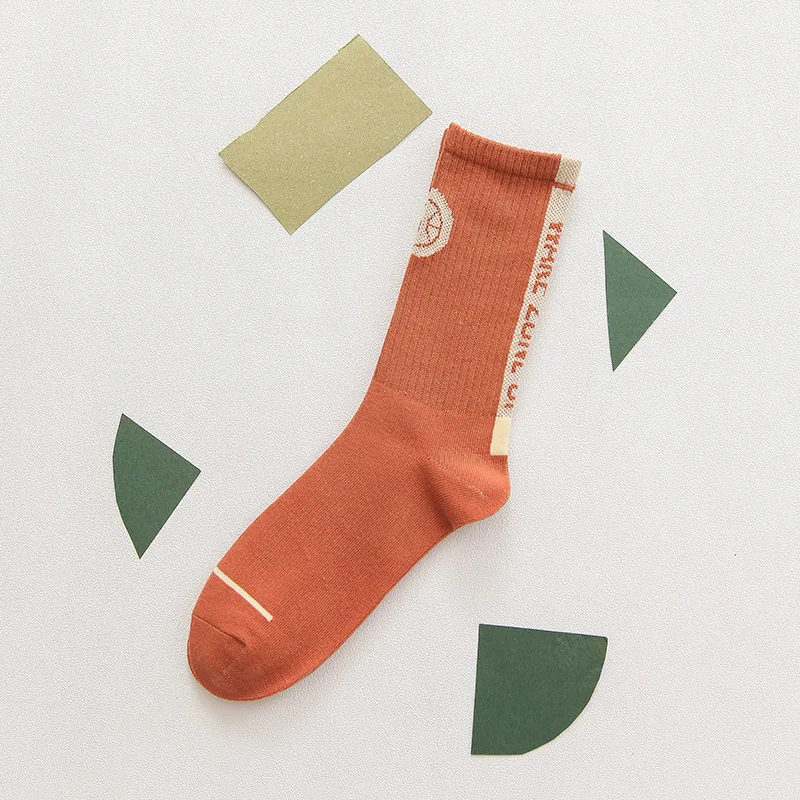Мужские носки с надписью Happy носок компрессионный хлопок Crew Socks теплые мужские s корейские забавные новые уличные трендовые повседневные Модные Calcetines - Цвет: 5