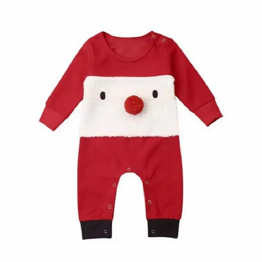 

Christmas Baby Clothes Cute Long Sleeve Baby Girl romper Winter New Born Baby Romper Xmas And New Year NewBorn costume D35