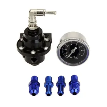 

Universal Adjustable Aluminum Fuel Pressure Regulator With Gauge Kit 7 color