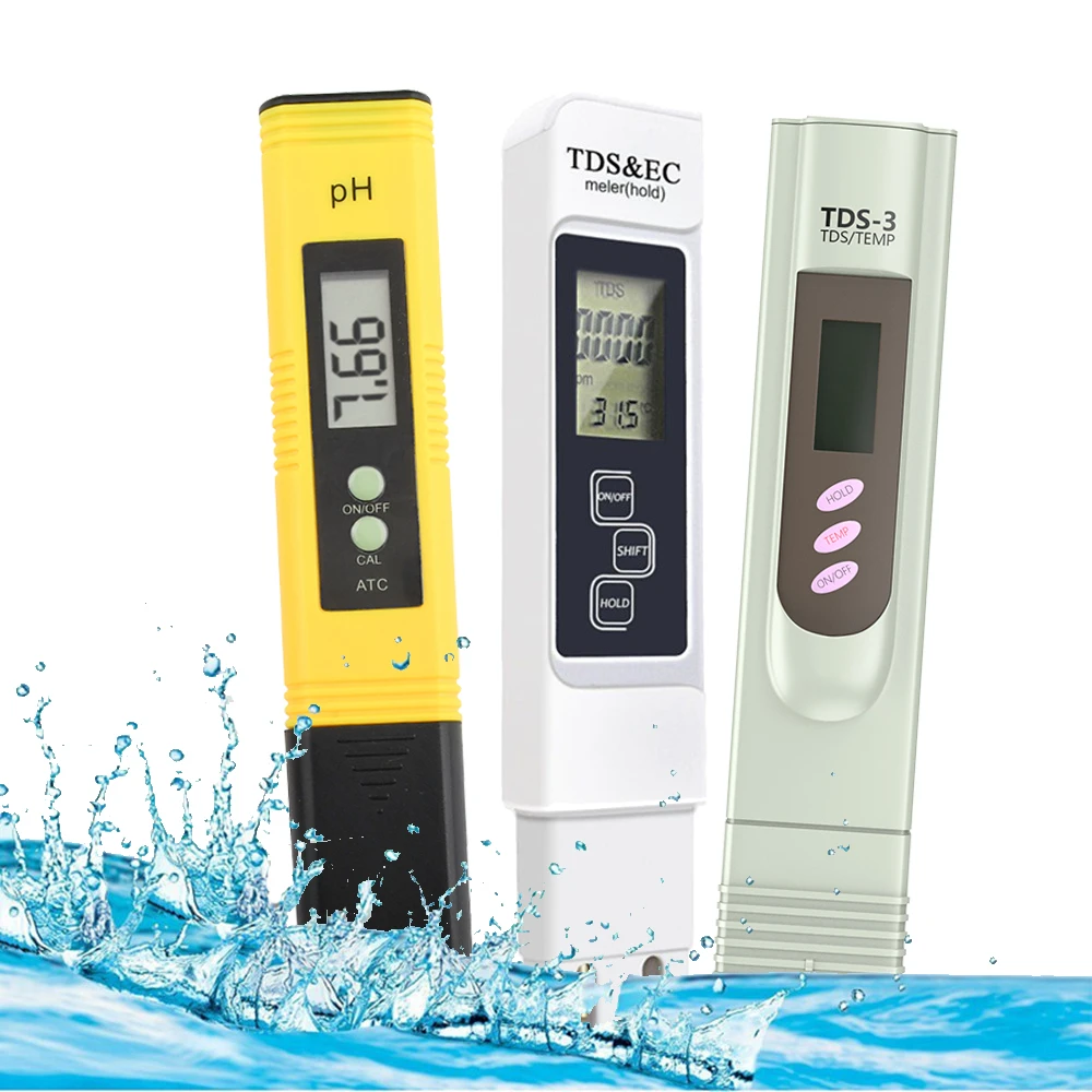 Digital Ph Meter TDS EC Tester Aquarium Pool Hydroponic Water Monitor Test Meter Digital Ph Meter TDS EC Tester Aquarium Pool Hydroponic Water Monitor Test Meter