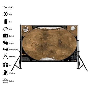 

150x225cm HD Mars Geographic Map Posters and Prints on Canvas Paintings Wall Art Pictures for office Home Decoration