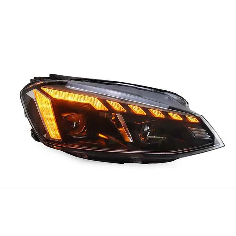 

Suitable for golf 7 headlight assembly modification LED marquee daytime running light high 7LED bifocal lens headlight assembly