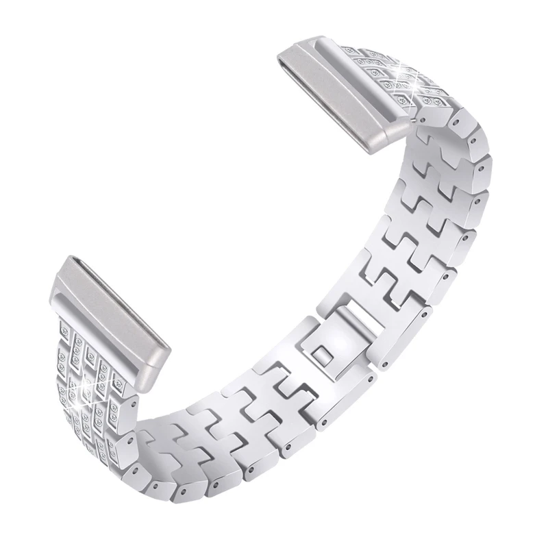 

Replacement Metal Diamond Wristband Watch Band Strap for -Fitbit Versa 3 Sense