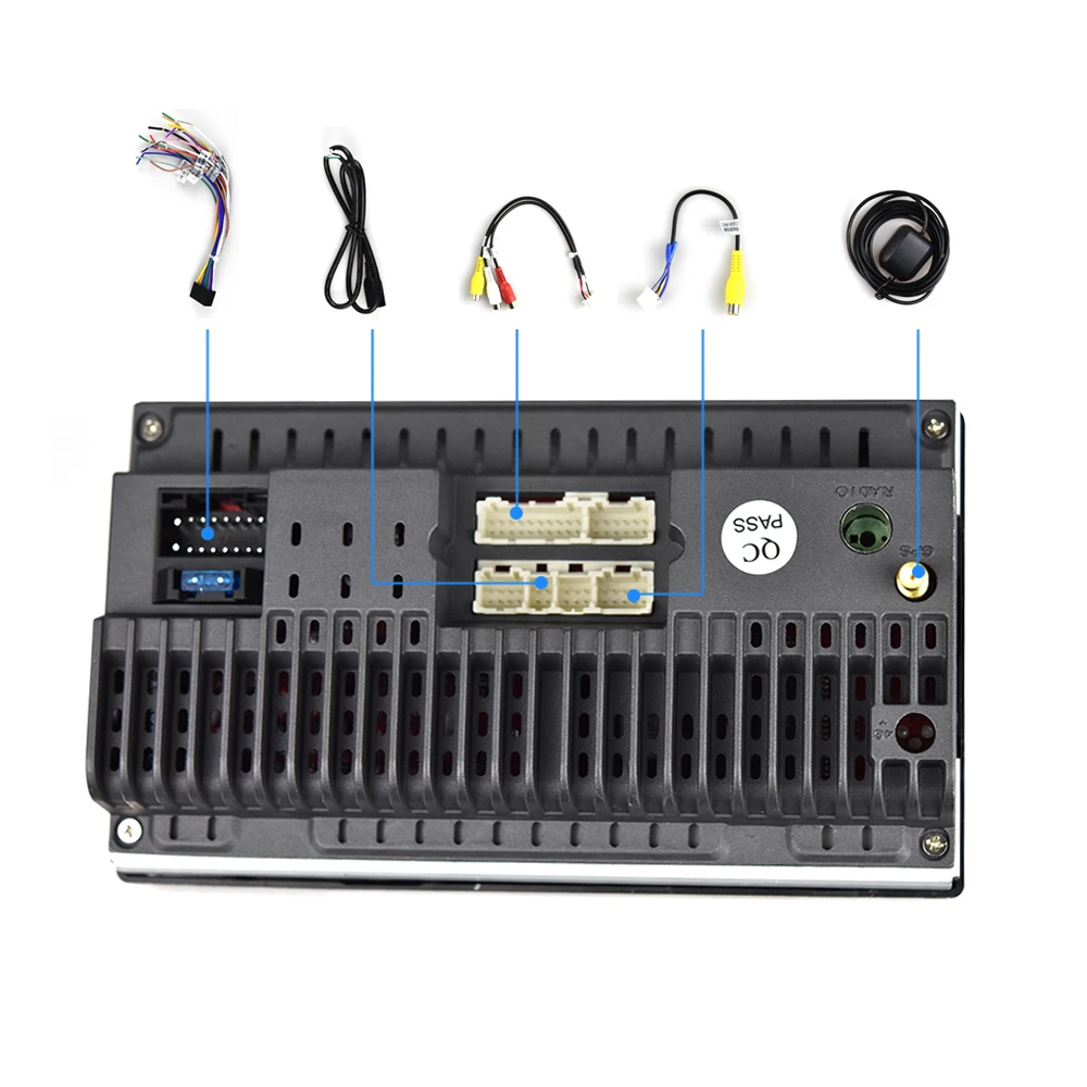 Продажа Hikity 7 дюймов Android автомобильный Радио font b gps b font навигация 2 Din универсальный RDS автомобильный мультимедийный плеер Зеркало Ссылка Авторадио Поддерж...