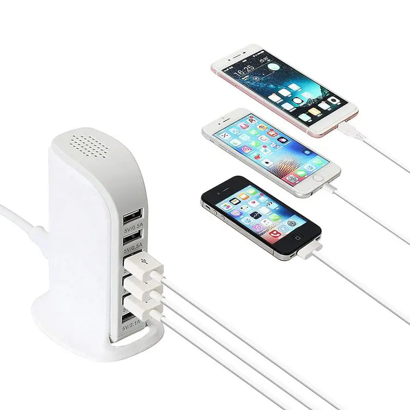 Мульти USB Зарядное устройство, 30W 6-Порты и разъёмы зарядка через usb паяльная станция для iPhone X/XS/XR MAX/8/7 Plus/6 Plus/6 S Plus 5S iPad Pro Air Mini samsung Galaxy