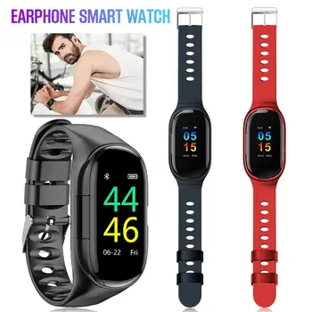 

M1 Newest Heart Rate Monitor Smart Watch Bluetooth Earphone Fitness Tracker Blood Pressure Smartwatch For IOS Android