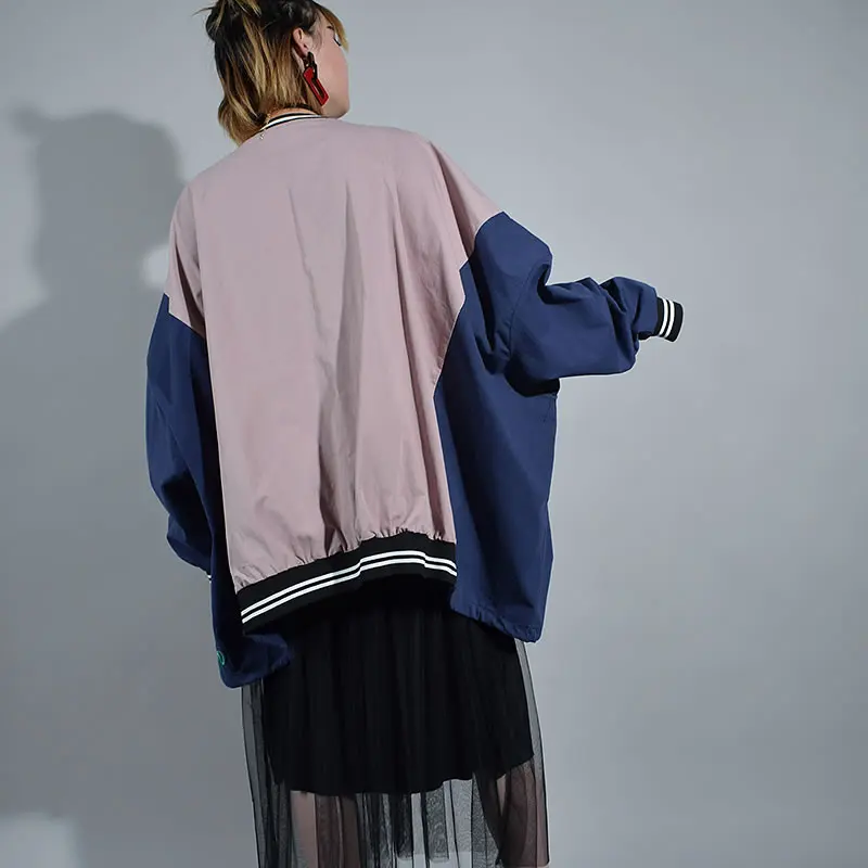 amazing  [XITAO] 2018 Korea New Autumn Fashion Women Stand Collar Single Breasted Coats Female Batwing Sleev