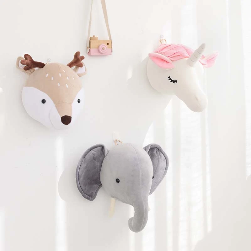子供部屋の装飾 動物の頭 クマ ぬいぐるみ アートワーク 壁掛け ギフト 写真アクセサリー Aliexpress Toys Hobbies