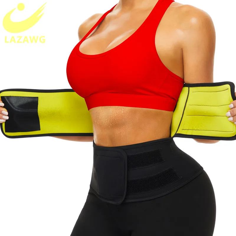 LAZAWG Womens Neoprene Sweat Waist Cincher Weight Loss Sweat Control Fajas Sauna Firm Body Shaper Fajas Waist Trainer Belly Band tummy tucker for women