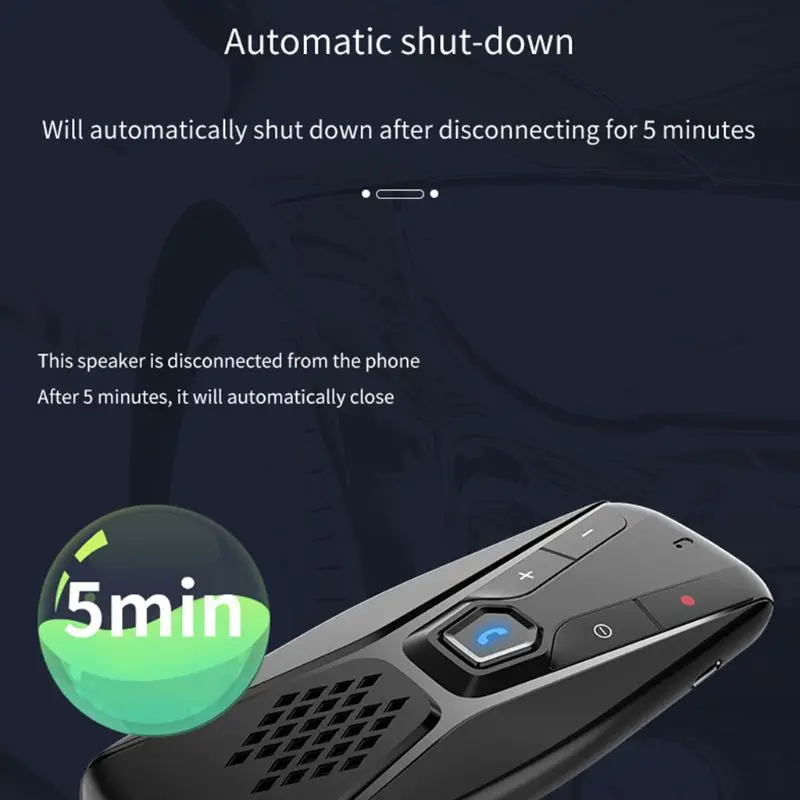 Автомобильный Bluetooth 5,0 беспроводной приемник солнцезащитный козырек клип аудио адаптер Громкая связь