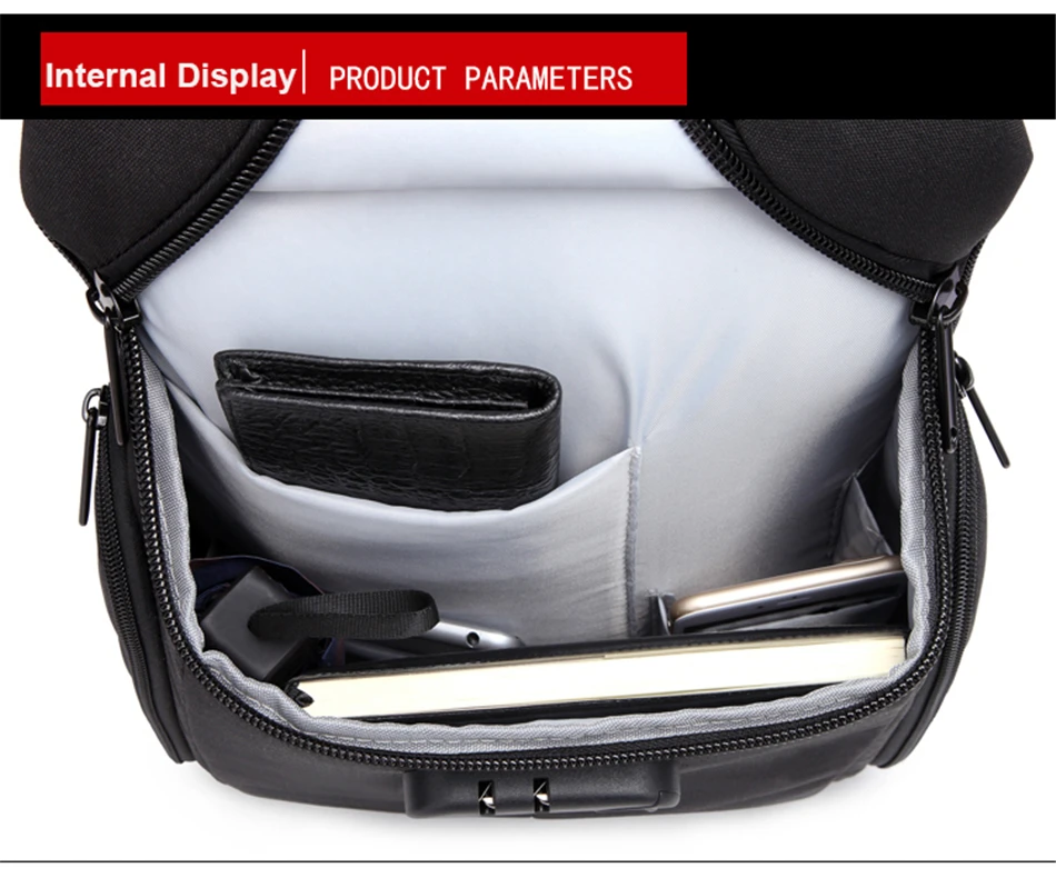 Business Anti-theft Backpack Men Women Laptop Notebook Waterproof Backpacks Large Capacity School Travel Casual USB Charging Bag