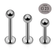 

1PC 16g G23 Titanium Labret Monroe Lip Ring Stud for Women Men Tragus Cartilage Earring Piercing Fashion Jewelry 6mm 8mm 10mm