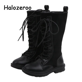 

Winter New Kids Knee High Boots Baby Girls Princess Boots Children Warm Brand Shoes Fashion Black Boots School Boots Sweet Boots