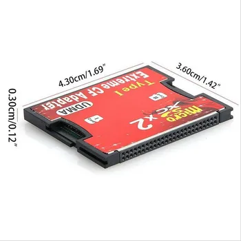 

Two more Dual Port Slot TF Micro SD SDHC to Type I Compact Flash Card CF Reader Adapter for Nikon Cannon Camera