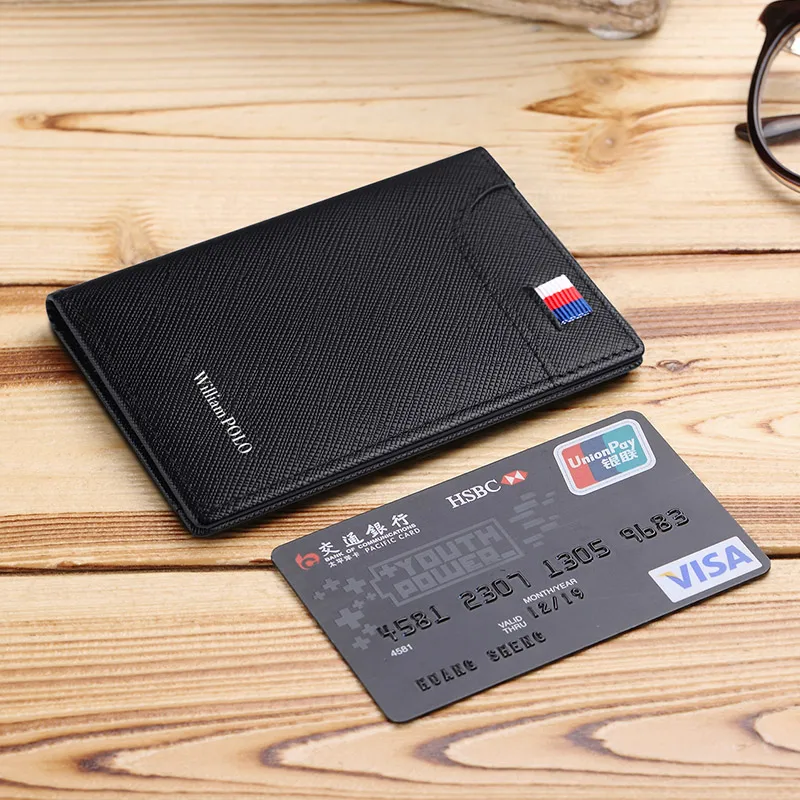 Men's Mini Wallet Card Holder ultra thin leather short Wallet