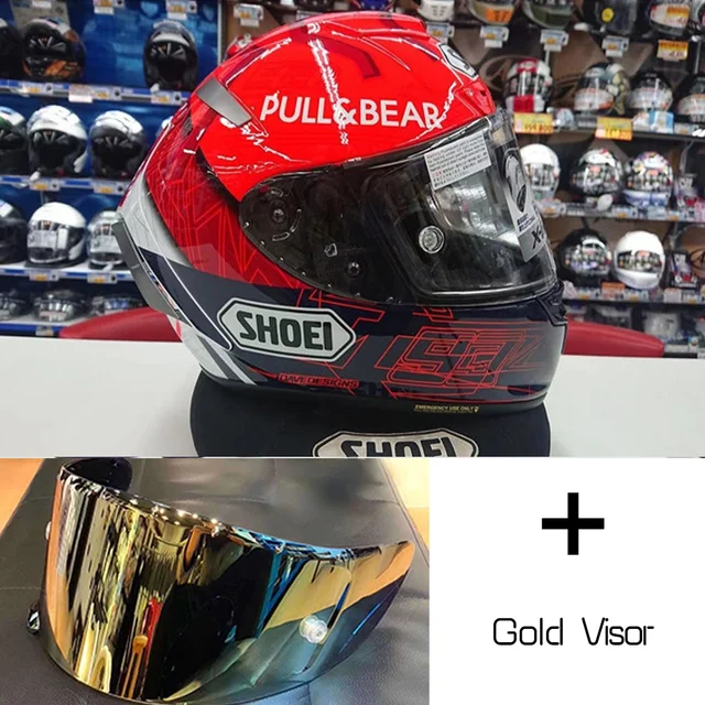 Shoei Full Face Motorcycle Helmet X 14 Marquez 6 Red Ant Helmet Helmet Riding Motocross Racing Motorbike Helmet Helmets Aliexpress