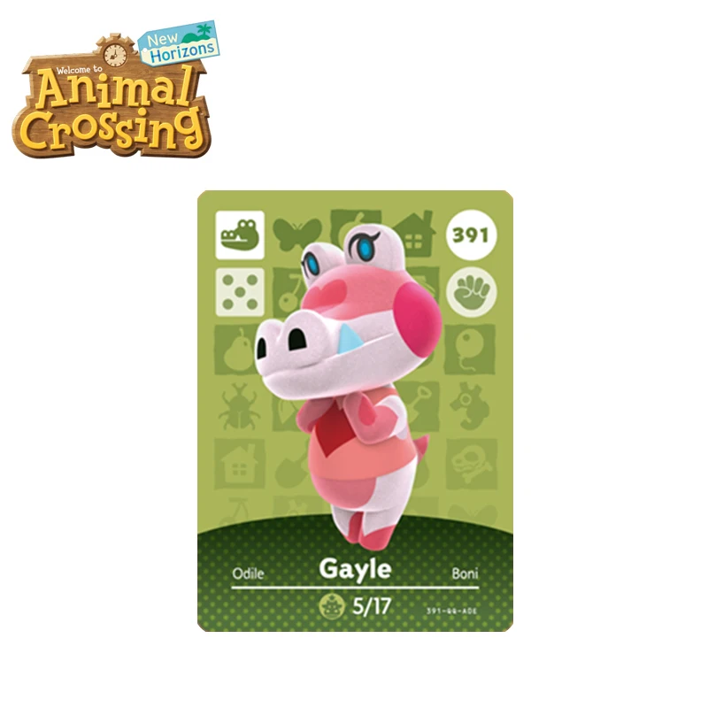 

391 Gayle Amiibo Animal Crossing Card Series 4 For NS Switch Game Animal Crossing New Horizons Amiibo Villagers Gayle Card