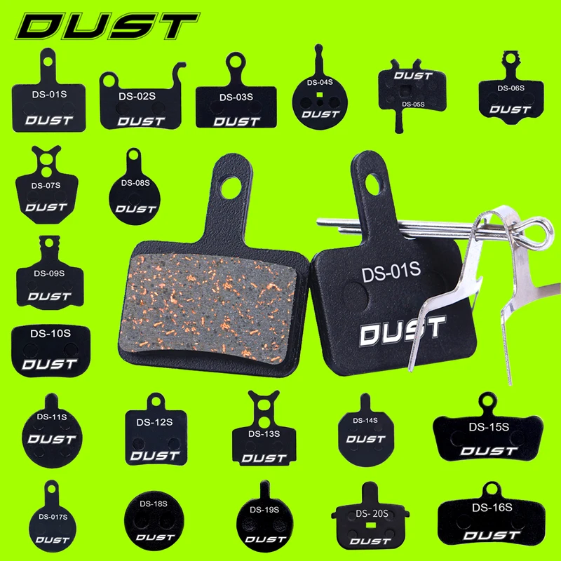 DUST 1Pair Semi-Metal Bicycle Hydraulic Disc Brake Pad MTB Mountain Bike Parts for SHIMANO XT XTR M315 SRAM Avid BB5 BB7 E1 E3