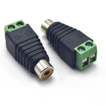 

10 pcs AV Head RCA Adapter High Quality Speaker Cable to Audio Male RCA Connector Adapter Jack Professional Plug Male Connector