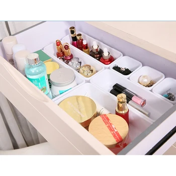 

8pcs/set Home Drawer Organizer Box Trays Storage Box Office Storage Kitchen Bathroom Closet Jewelry Makeup Desk Box Organization