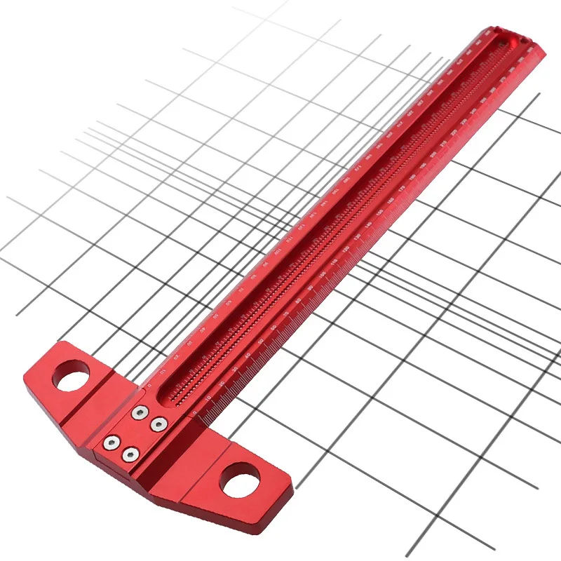 

Woodworking T-type Ruler 300/400/500mm 90 Degree Aluminum Alloy Square Metric Scribing Gauge for Marking Measuring Tool