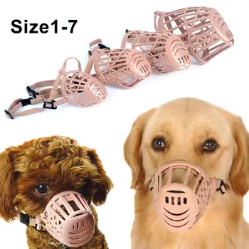 

Plastic Adjustable Pet Dogs Cats Muzzle Basket Design Anti Biting Mouth Mask