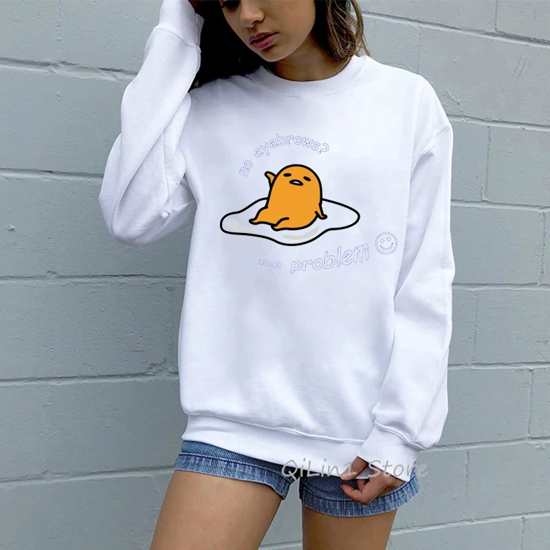 81723 O Харадзюку kawaii Gudetama толстовка женская Милая ленивая яичная желтка Толстовка Женская Толстовка забавная графическая tumblr Толстовка Оверсайз - Цвет: 81723 O