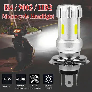 

3 Sides Super Bright H4 led Bulb White 36W LED Motorcycle Headlight COB 6000K Motorbike Head Lamp LED Daytime Running Light CSV