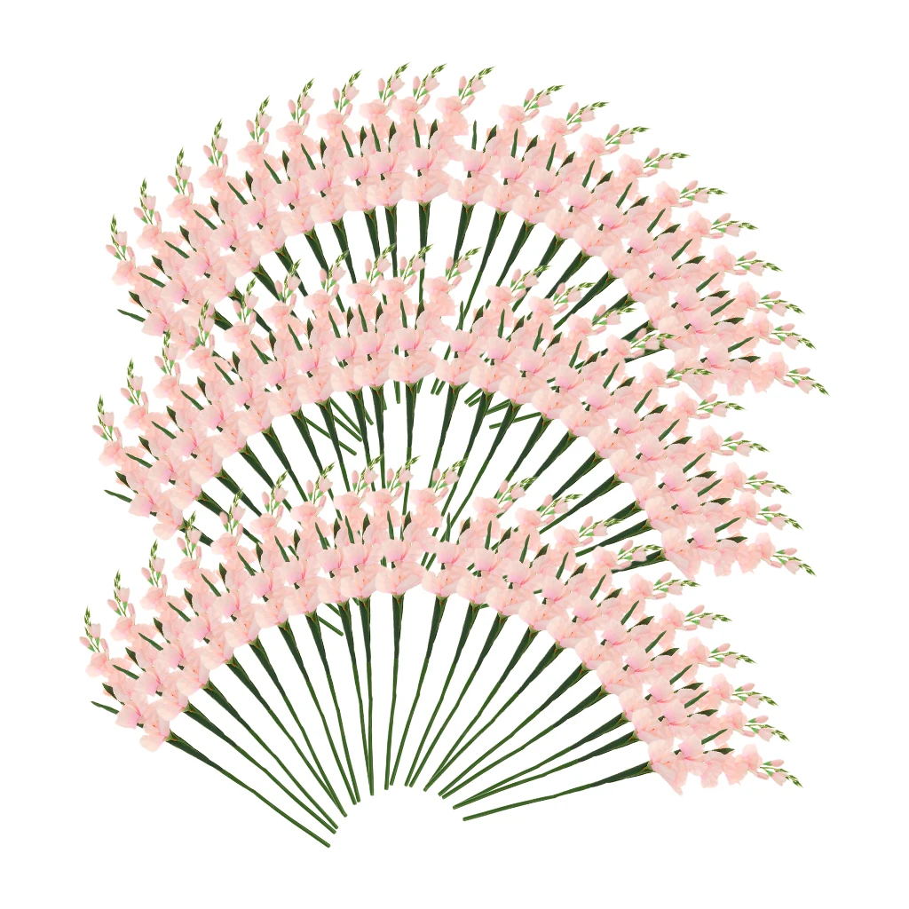 60Pcs Gladiolus Flowers Plants f/ Wedding Christmas Cafe Pub Bar Ornaments