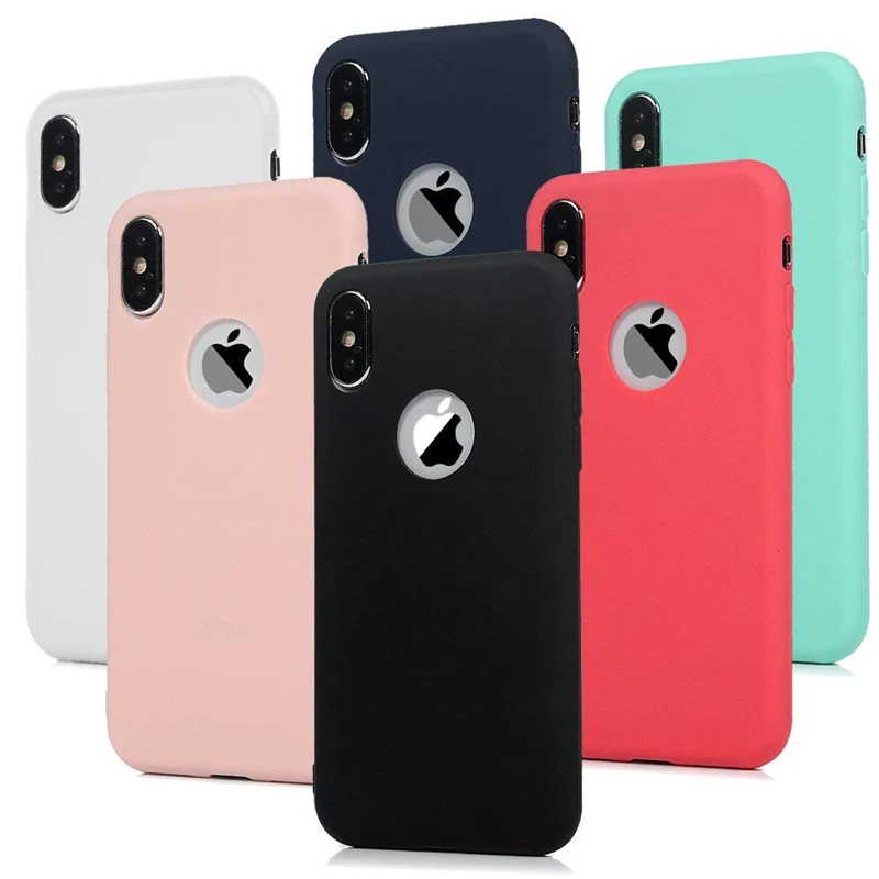 de silicona blanda para iPhone, Protector de teléfono de Gel Flexible, para modelos 5, 5S, SE, 10, Ten, 8, 6, 6S y 8Plus|Fundas antigolpes para teléfono| - AliExpress