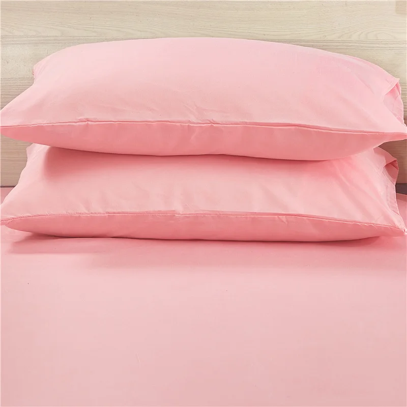 Pink 2 шт./компл. Подушка Чехол полиэстер наволочка элегантные шлифовальный процесс подушка чехол сна постельное белье для дома, отеля, постельные принадлежности - Цвет: Pink