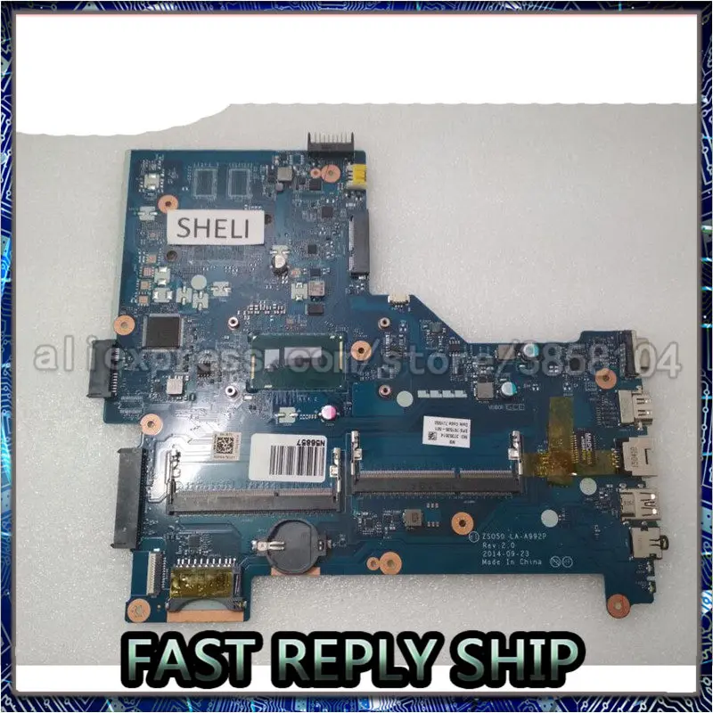 SHELI для HP 15 R 250 G3 материнская плата со стандартным процессором ZS050 i5 4210U 761535 501