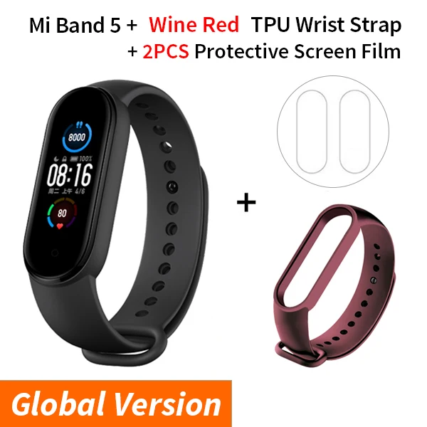 Xiaomi Mi Band 5 Smart Bracelet 4 Color Touch Screen Miband 5 Wristband Fitness Track Heart Rate Monitor Swim Sport Smartband 