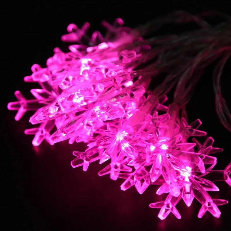 

2019 New 2.1 M LED Snowflake Holiday Lights String Christmas Party Decoration Battery Powered