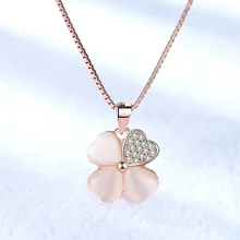 Цветок четырехлистный клевер длинное ожерелье-цепочка c подвеской циркониевый Кристалл Золотой Цвет аксессуары Подвески и подвески ювелирные изделия в стиле "Бохо"