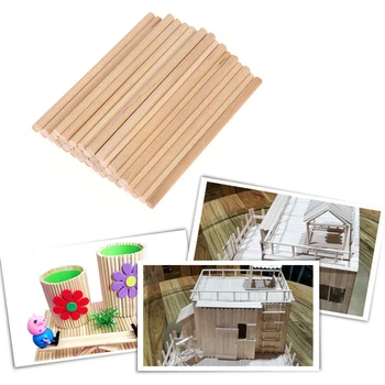 

50pcs Kids Round Wooden DIY Lollipop Ice Cream Sticks Cake Dowels For DIY Food Crafts Candy Decor Rod Party Events Supplies