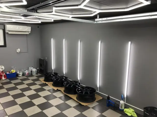 Éclairage LED de garage hexagonal, 3.6x6m, éclairage pour atelier de détail  automatique, lampe en accent d'abeille 6500K - AliExpress