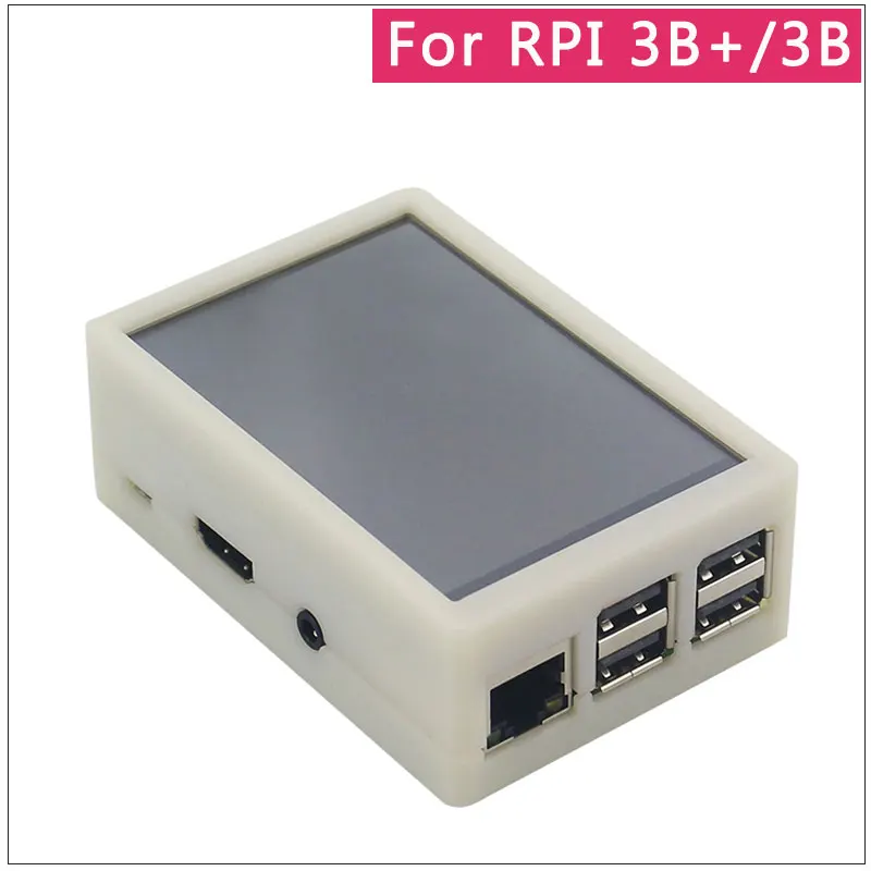 For RPI 3B Plus 3,5 дюймовый Raspberry Pi 3 Model B+ сенсорный экран 480*320 ЖК-дисплей+ стилус+ ABS чехол для Raspberry Pi 4 Модель B/3B+/3B - Цвет: For RPI 3B Plus
