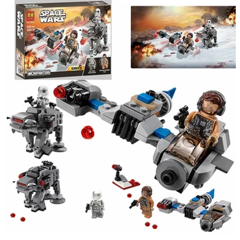 

228pcs StarWars Ski Speeder vs First Order Walker Microfigh Building Blocks Compatible 75195 star wars sets Bricks Toys For Kids