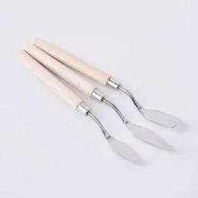 3 шт Профессиональный набор шпателей из нержавеющей стали, палитра ножей для рисования маслом, набор инструментов для рисования, гибкие лезвия