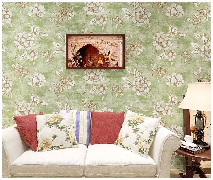 American Style Wallpaper Vintage Flower 3d Rustic Wall Paper For Walls
