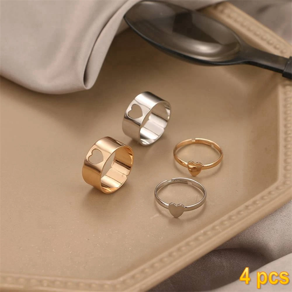 IFMIA Trendy Gold Butterfly Rings For Women Men Lover Couple Rings Set Friendship Engagement Wedding Open Rings 2021 Jewelry 38