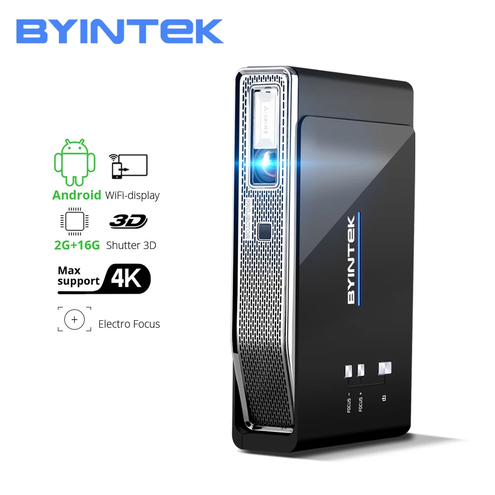 BYINTEK R15 Full HD 1080P 3D 4K 5G умный Wifi Android Портативный LED DLP мини проектор для 300 дюймов
